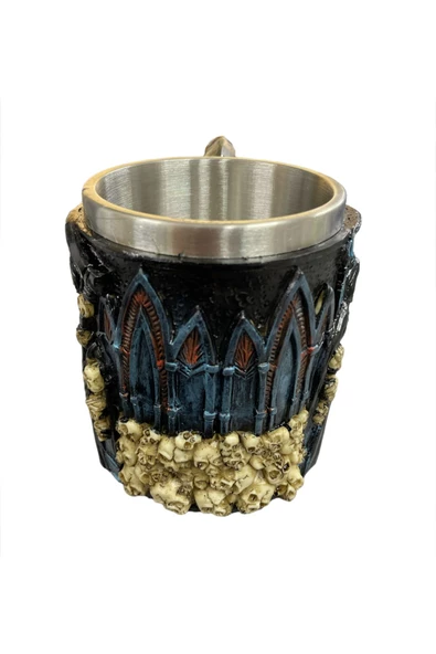 NETAVANTAJ İmparator Kuru Kafa İskelet Paslanmaz Çelik Kupa - 2