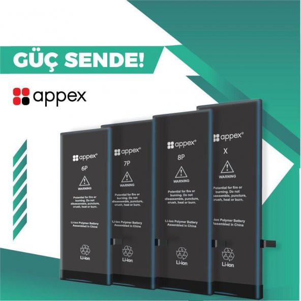 Apex Apple İphone 6s Plus Güçlendirilmiş 3600 mAh Batarya Pil - 2