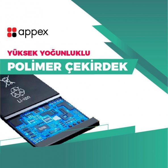 Apex Apple İphone 6s Plus Güçlendirilmiş 3600 mAh Batarya Pil - 3
