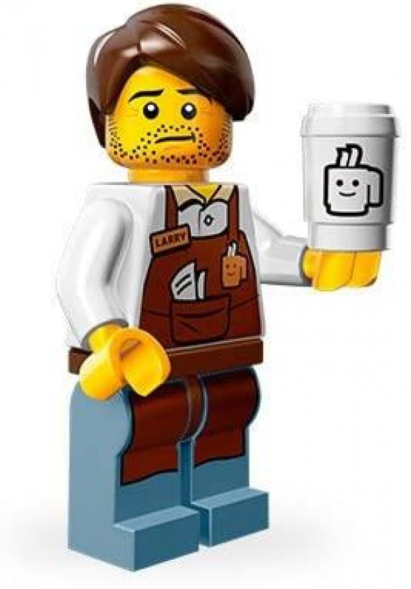 Lego Minifigür - Lego Movie Seri 1 - 71004 - Larry The Barista
