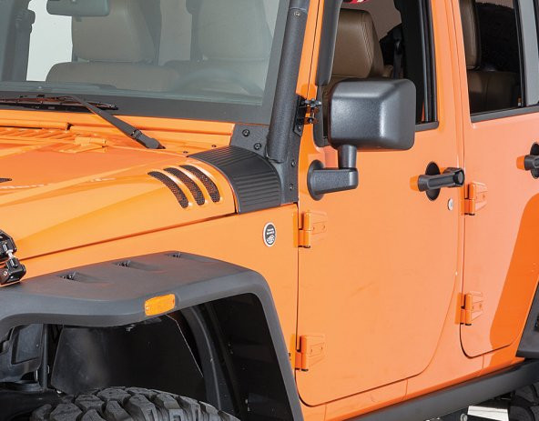 JEEP RUBİCON JK RUGGED RİDGE ÖN CAM ALTI KÖŞE KAPLAMA SETİ SİYAH - 3