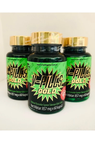 V-Pills Vpills Gold Bitkisel 60 Kapsül X 3kutu B1