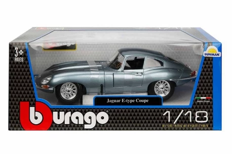 Burago 1:18 Jaguar E-Type Coupe Gümüş