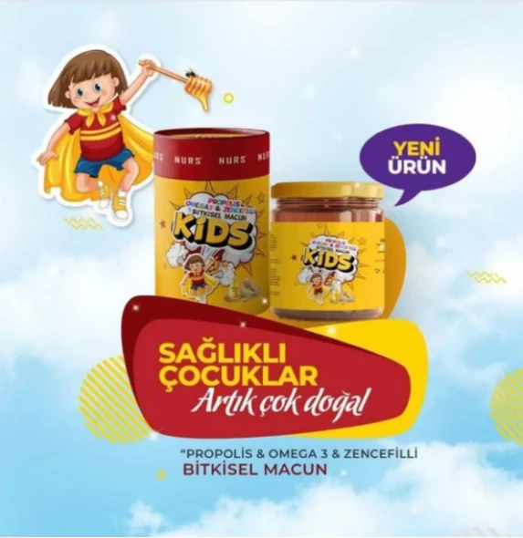 Nurs Kids Macun Çocuklar Için Özel Propolis, Omega 3 & Zencefilli Macun - 2