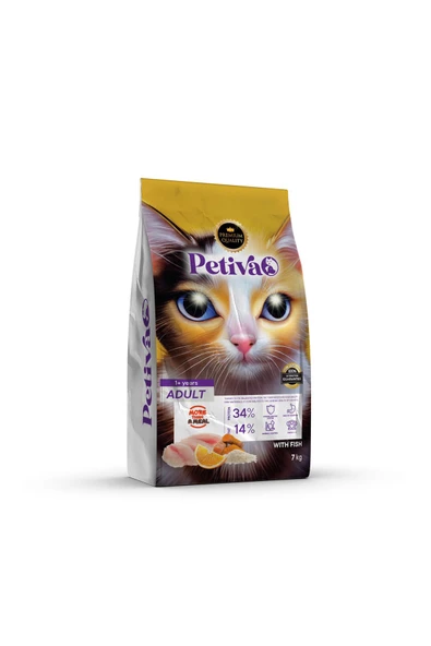 Petiva Yetişkin Kedi Balık Etli Kedi Maması 7 Kg