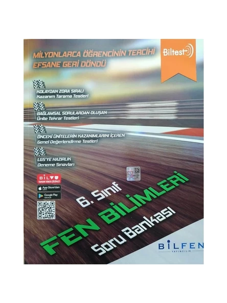 Bilfen Yayınları 6. Sınıf Biltest Fen Bilimleri Soru Bankası