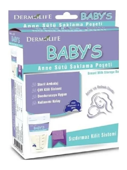 Dermolife Baby's Anne Sütü Saklama Poşeti 20'li