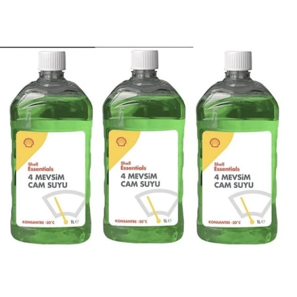 Shell 4 Mevsim Cam suyu 1 litre 3 Adet
