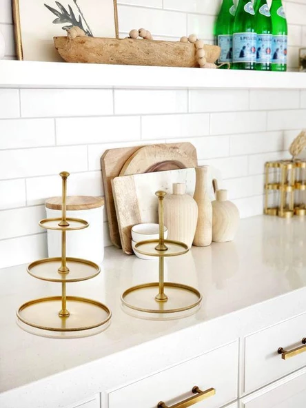 The Mia SNM0188 Pasta & Kek Servisi Gold 20x14 Cm - 2