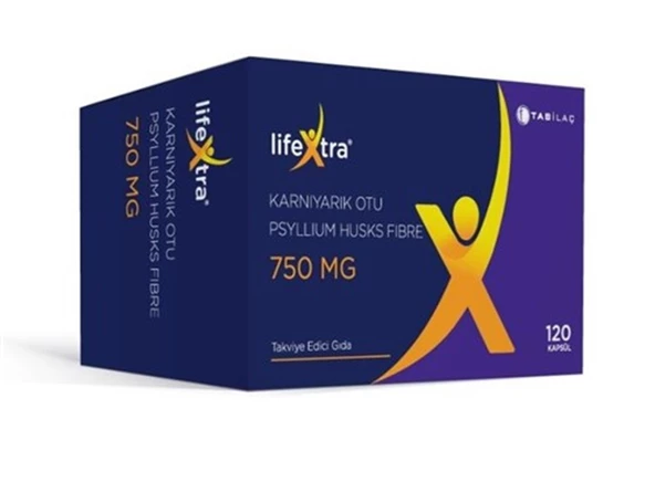 Lifextra Karnıyarık Otu ( Psyllium Husks Fibre ) 120 Kapsül