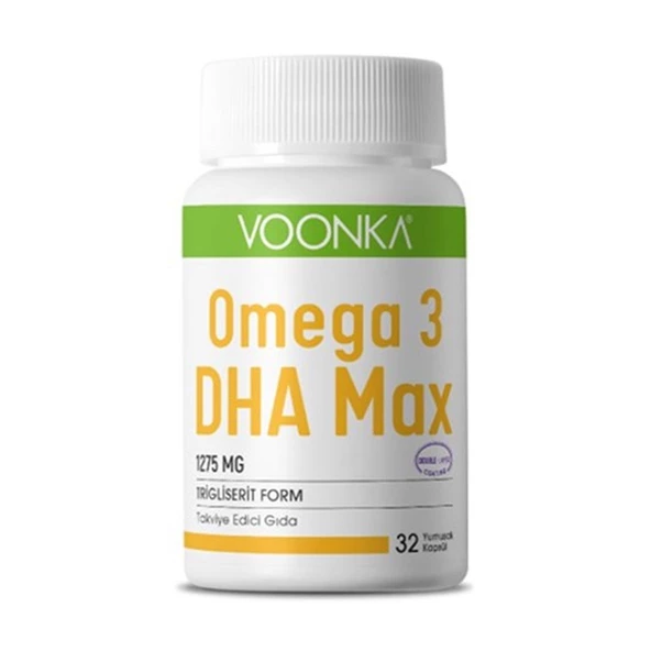 Voonka Omega 3 DHA Max Takviye Edici Gıda 32 Yumuşak Kapsül