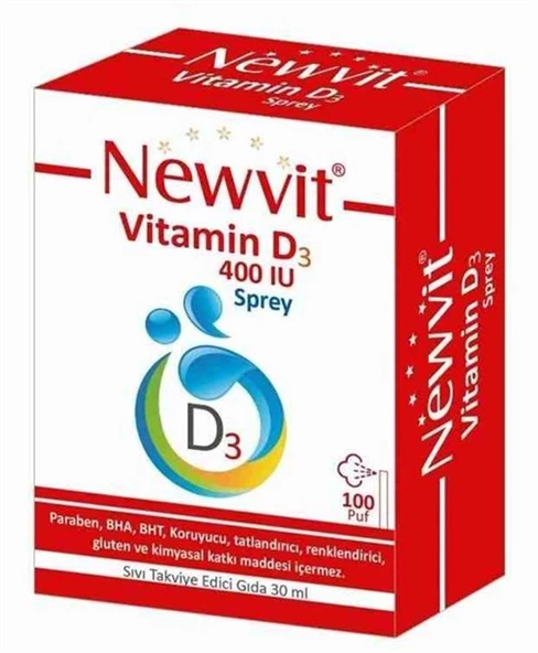 Newvit Vitamin D3 Sprey Damla 400 İU