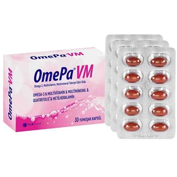 OmePa VM Takviye Edici Gıda 30 Yumuşak Kapsül