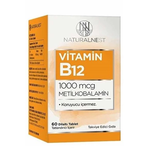 Naturalnest Vitamin B12 60 Dilaltı Tablet