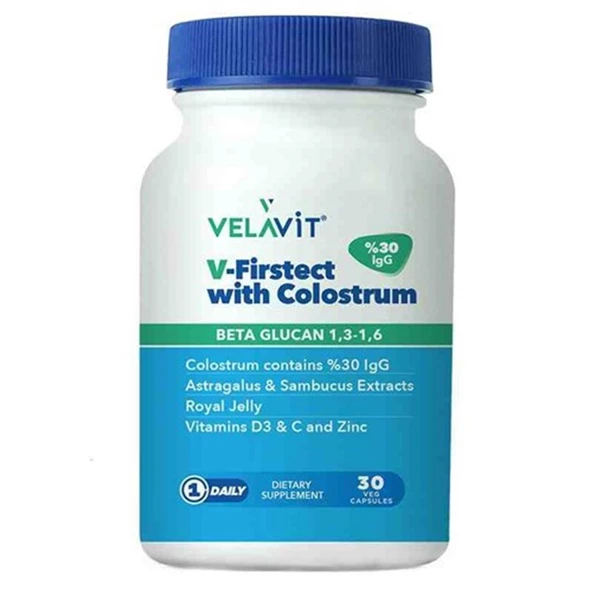 Velavit V-Firstect with Colostrum Takviye Edici Gıda 30 Tablet