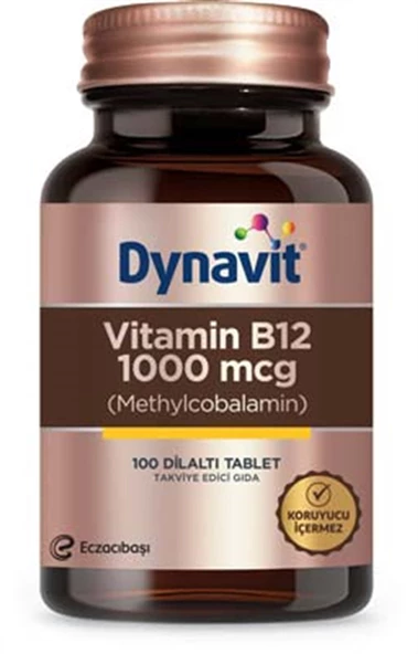 Dynavit Vitamin B12 1000mcg 100 DilAltı Tableti