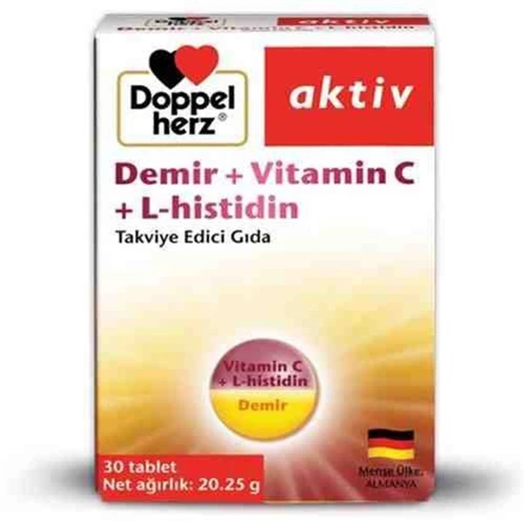 Doppelherz Demir + Vitamin C + L-Histidin 30 Tablet