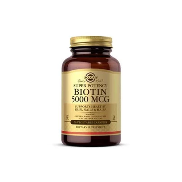 Solgar Biotin 5000 Mcg 50 Kapsül