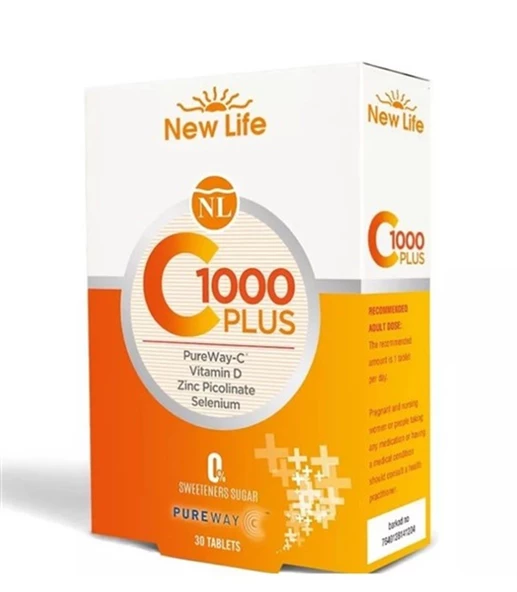 New Life C-1000 Plus Takviye Edici Gıda 30 Kapsül
