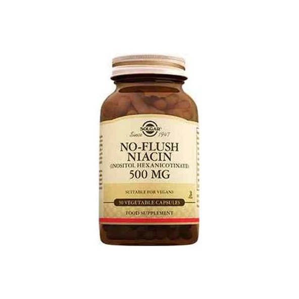 Solgar No Flush Niacin 500 Mg 50 Kapsül