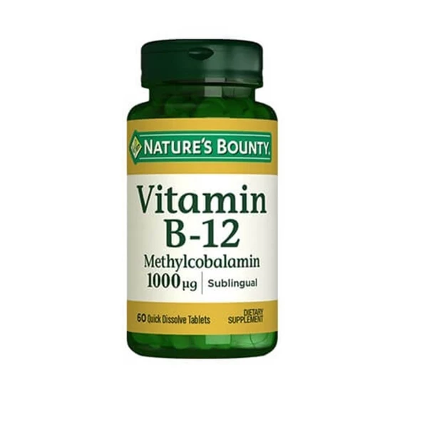 Nature's Bounty Vitamin B12 ( Methylcobalamin ) 1000 mcg 60 Dilaltı Tablet