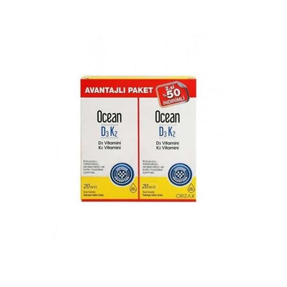 Ocean D3K2 Damla 20 ml 2. si %50 İNDİRİMLİ