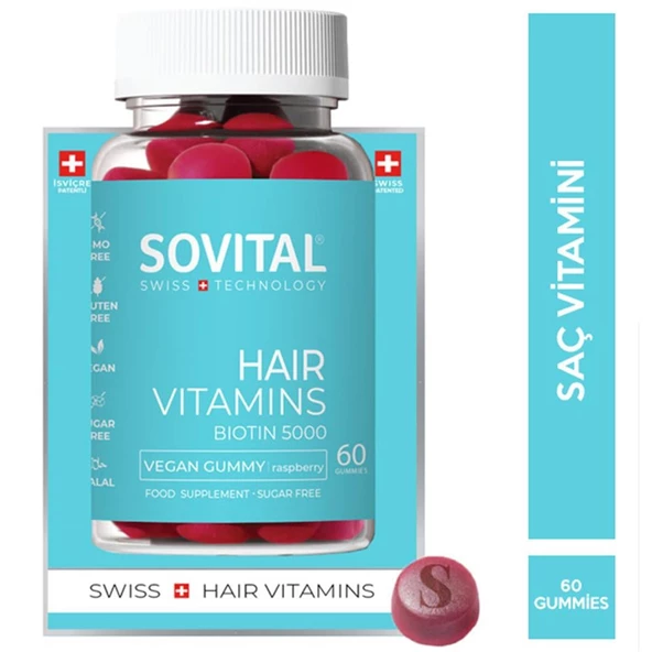 Sovital Hair Vitamins 60 Gummies