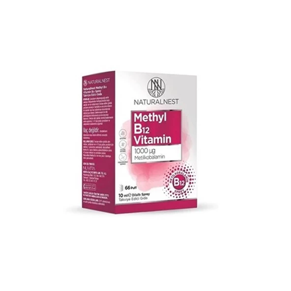 Naturalnest Methyl B12 Vitamin 1000 μg 10 ml Dilaltı Sprey
