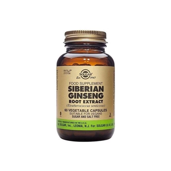 Solgar Siberian Ginseng Root Extract 60 Kapsül