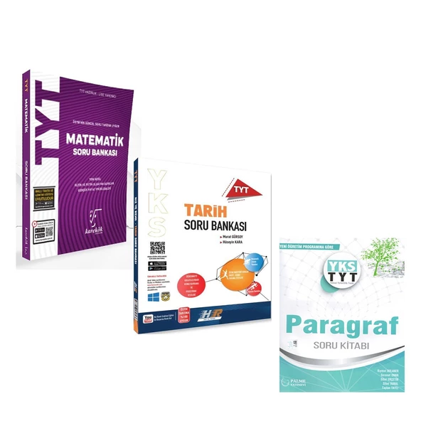 TYT Hız ve Renk Tarih Karekök Matematik Palme Paragraf Soru Bankası 3 Kitap Set