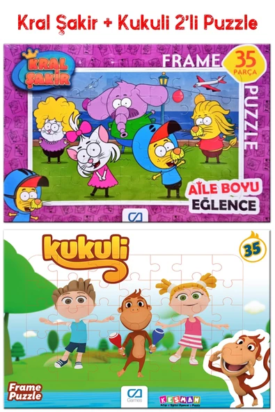 Kral Şakir ve Kukuli 2'li Frame Puzzle/Yapboz