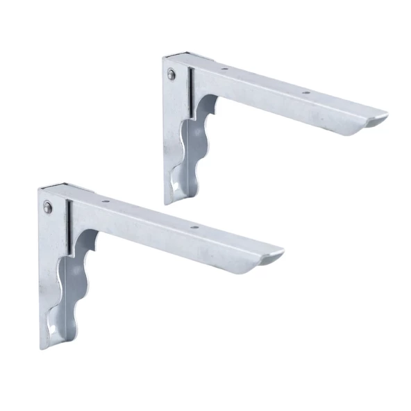 Duvara Monteli Balkon Masası Sehpası Montajı Metal Katlanır Raf Altı Ayağı 18 x 10 cm (2 ADET) - 6