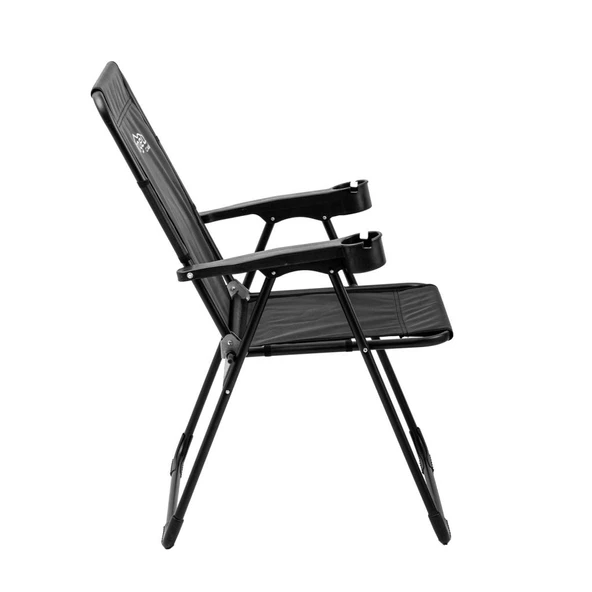 Katlanabilir Kamp Sandalyesi - Rest - Bardaklıklı - Argeus - Siyah - Resim 5