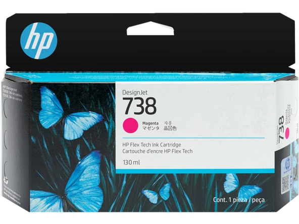 HP 498N6A 738 MACENTA DESIGNJET INK 130 ML - 1