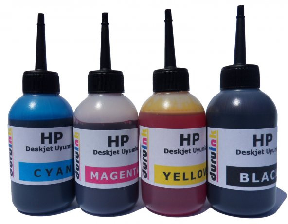 HP 1215 1216 1310 (27 28) KARTUŞ MÜREKKEP DOLUM SETİ 4X100ML RENK Non Oem - Resim 2