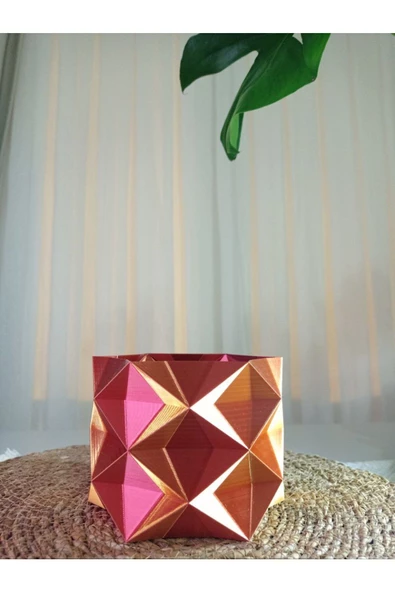 Handmade  Geometrik Vazo /saksı - 2