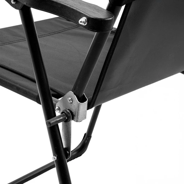 Katlanabilir Kamp Sandalyesi - Rest - Bardaklıklı - Argeus - Siyah - Resim 2
