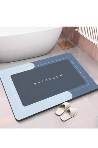 SPRENDA Dikdörtgen Banyo Paspası Süper Emici Banyo Paspası Yumuşak Küvet Yan Halı Kaymaz Duş Matı - 2