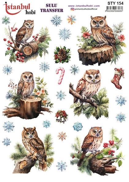 Yılbaşı Sulu Transfer 25x35cm STY154 ürün görseli