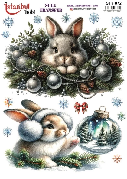 Yılbaşı Sulu Transfer 25x35cm STY072 ürün görseli 1