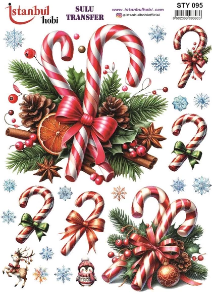 Yılbaşı Sulu Transfer 25x35cm STY095