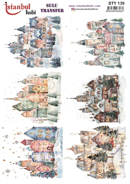 Yılbaşı Sulu Transfer 25x35cm STY139 ürün görseli