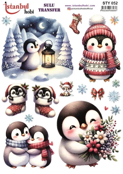 Yılbaşı Sulu Transfer 25x35cm STY052 ürün görseli 1