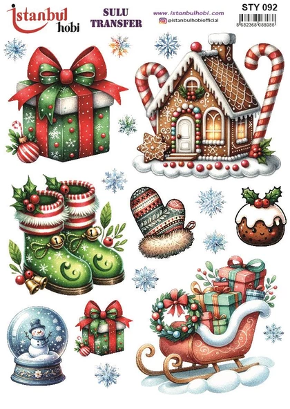 Yılbaşı Sulu Transfer 25x35cm STY092 ürün görseli