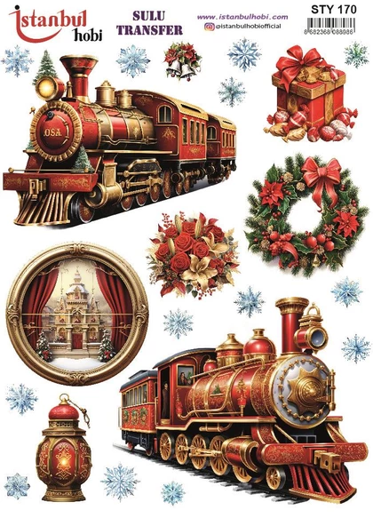 Yılbaşı Sulu Transfer 25x35cm STY170