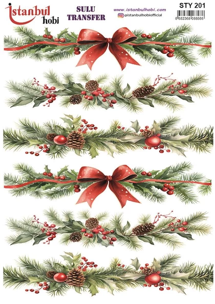 Yılbaşı Sulu Transfer 25x35cm STY201 ürün görseli