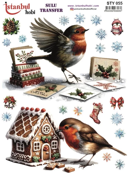 Yılbaşı Sulu Transfer 25x35cm STY055 ürün görseli