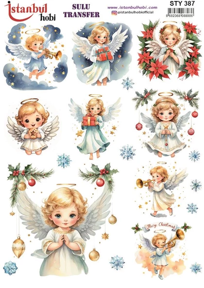 Yılbaşı Sulu Transfer 25x35cm STY387 ürün görseli