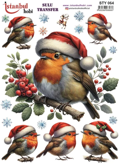 Yılbaşı Sulu Transfer 25x35cm STY064 ürün görseli