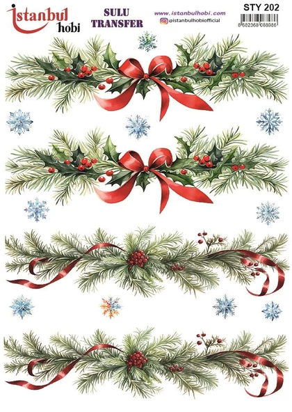Yılbaşı Sulu Transfer 25x35cm STY202 ürün görseli